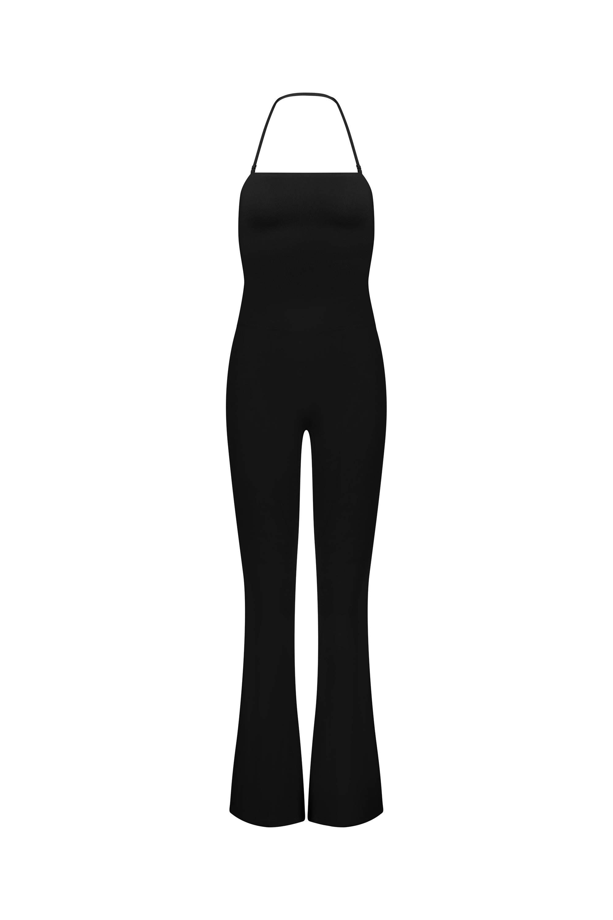 Sculpting Halter Flare Jumpsuit