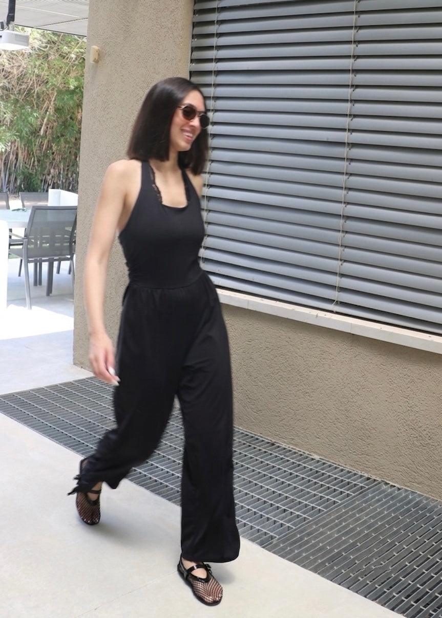 Halter Neck Wide-Leg Jumpsuit